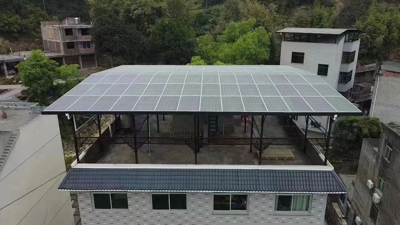 弥勒15kw+10kwh自建别墅家庭光伏储能系统